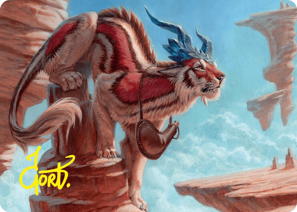Felidar Savior Art Card (3/54) (Gold-Stamped Signature) [Foundations Art Series] | Pegasus Games WI