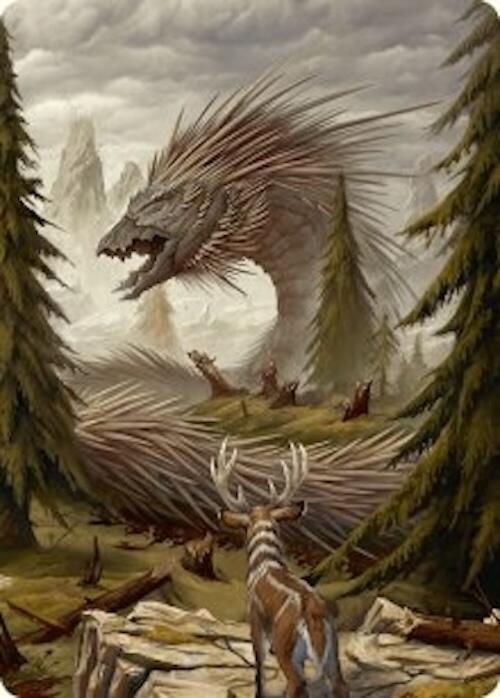 Quilled Greatwurm Art Card (44/54) [Foundations Art Series] | Pegasus Games WI