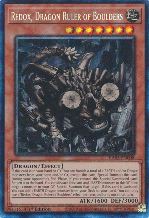 Redox, Dragon Ruler of Boulders (CR) [RA03-EN008] Prismatic Collector's Rare | Pegasus Games WI