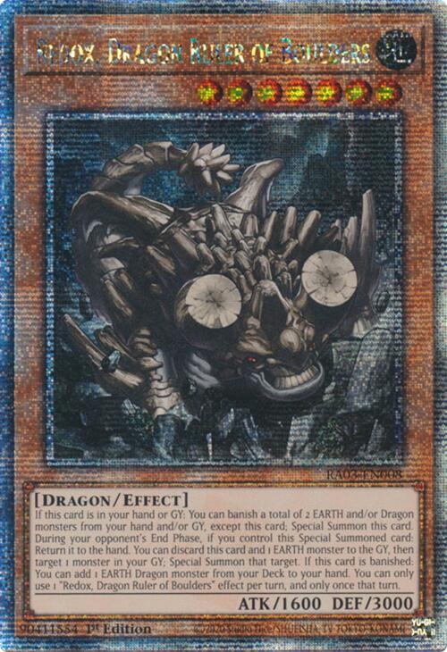 Redox, Dragon Ruler of Boulders (Quarter Century Secret Rare) [RA03-EN008] Quarter Century Secret Rare | Pegasus Games WI
