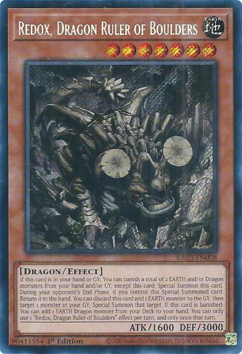 Redox, Dragon Ruler of Boulders (Secret Rare) [RA03-EN008] Secret Rare | Pegasus Games WI