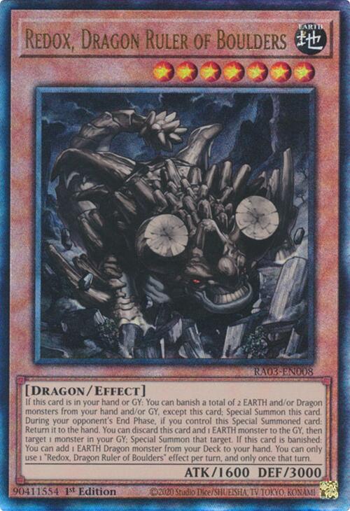 Redox, Dragon Ruler of Boulders (UTR) [RA03-EN008] Prismatic Ultimate Rare | Pegasus Games WI