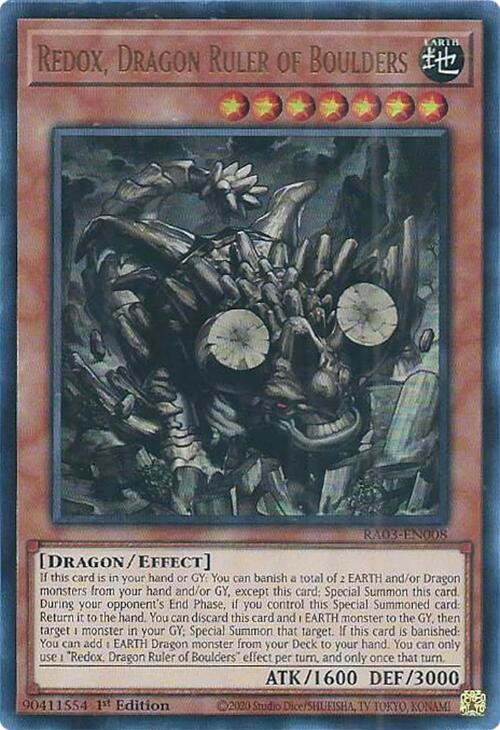 Redox, Dragon Ruler of Boulders (UR) [RA03-EN008] Ultra Rare | Pegasus Games WI