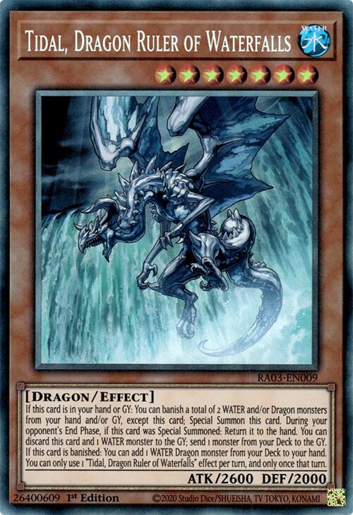 Tidal, Dragon Ruler of Waterfalls (CR) [RA03-EN009] Prismatic Collector's Rare | Pegasus Games WI