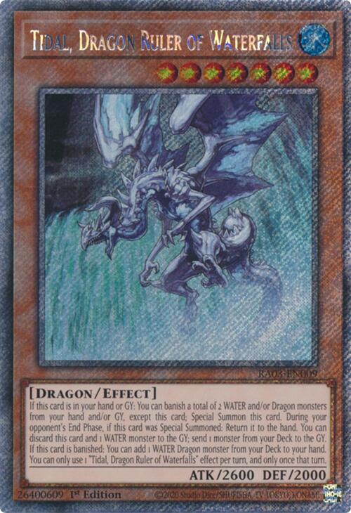 Tidal, Dragon Ruler of Waterfalls (Platinum Secret Rare) [RA03-EN009] Platinum Secret Rare | Pegasus Games WI