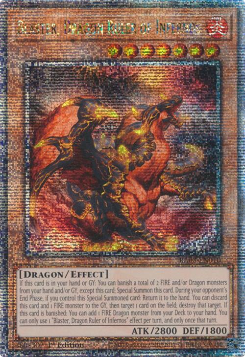 Blaster, Dragon Ruler of Infernos (Quarter Century Secret Rare) [RA03-EN010] Quarter Century Secret Rare | Pegasus Games WI