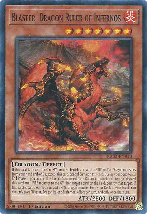 Blaster, Dragon Ruler of Infernos [RA03-EN010] Super Rare | Pegasus Games WI