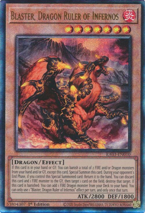 Blaster, Dragon Ruler of Infernos (UTR) [RA03-EN010] Prismatic Ultimate Rare | Pegasus Games WI