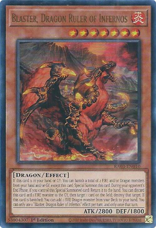 Blaster, Dragon Ruler of Infernos (UR) [RA03-EN010] Ultra Rare | Pegasus Games WI