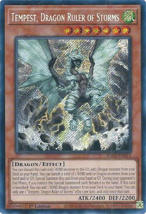 Tempest, Dragon Ruler of Storms (Secret Rare) [RA03-EN011] Secret Rare | Pegasus Games WI