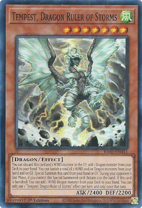 Tempest, Dragon Ruler of Storms [RA03-EN011] Super Rare | Pegasus Games WI