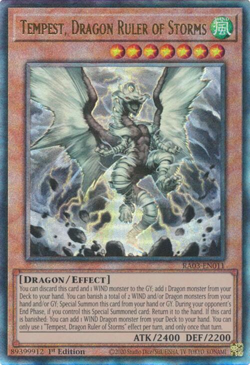 Tempest, Dragon Ruler of Storms (UTR) [RA03-EN011] Prismatic Ultimate Rare | Pegasus Games WI