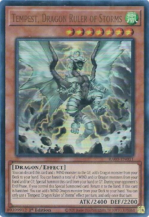 Tempest, Dragon Ruler of Storms (UR) [RA03-EN011] Ultra Rare | Pegasus Games WI