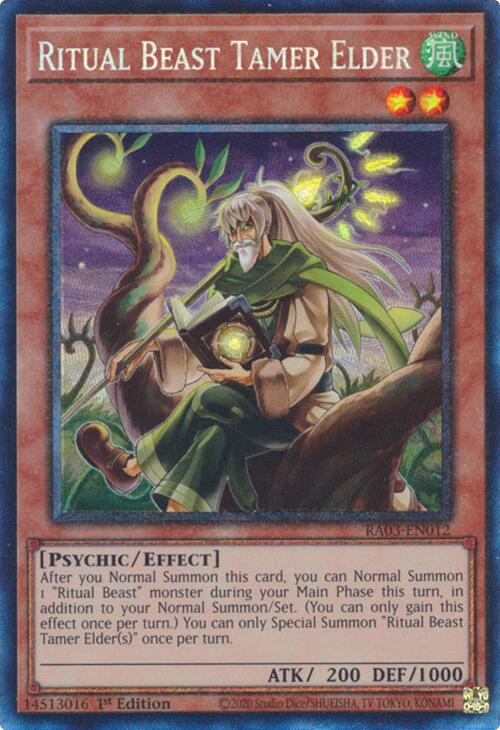 Ritual Beast Tamer Elder (CR) [RA03-EN012] Prismatic Collector's Rare | Pegasus Games WI