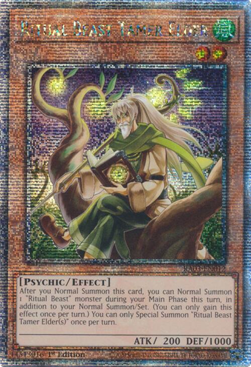 Ritual Beast Tamer Elder (Quarter Century Secret Rare) [RA03-EN012] Quarter Century Secret Rare | Pegasus Games WI