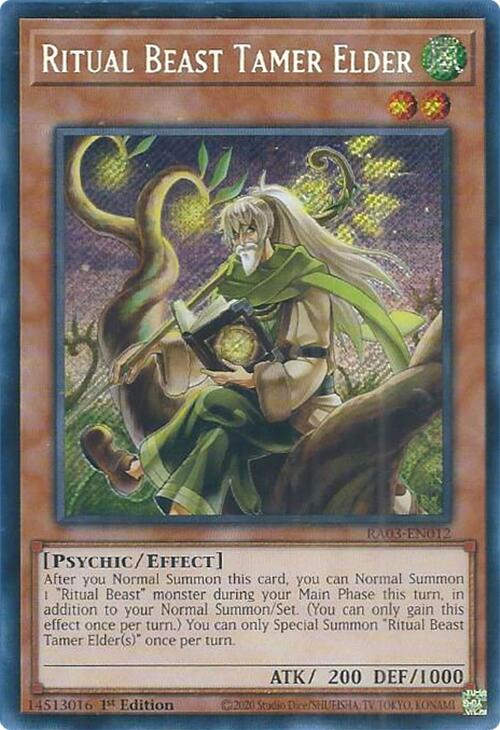 Ritual Beast Tamer Elder (Secret Rare) [RA03-EN012] Secret Rare | Pegasus Games WI