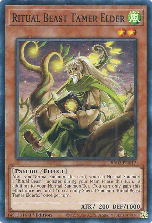 Ritual Beast Tamer Elder [RA03-EN012] Super Rare | Pegasus Games WI