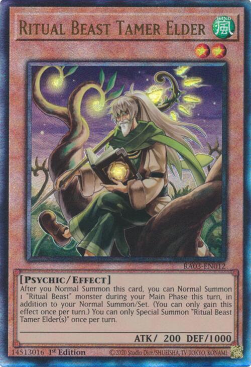 Ritual Beast Tamer Elder (UTR) [RA03-EN012] Prismatic Ultimate Rare | Pegasus Games WI