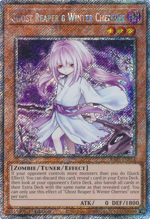 Ghost Reaper & Winter Cherries (Alternate Art) (Platinum Secret Rare) [RA03-EN014] Platinum Secret Rare | Pegasus Games WI