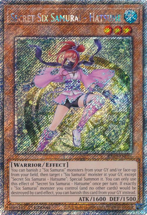 Secret Six Samurai - Hatsume (Platinum Secret Rare) [RA03-EN016] Platinum Secret Rare | Pegasus Games WI