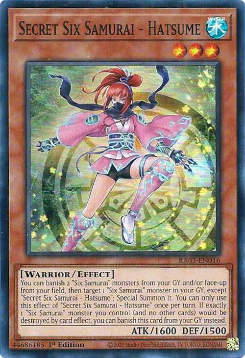 Secret Six Samurai - Hatsume [RA03-EN016] Super Rare | Pegasus Games WI
