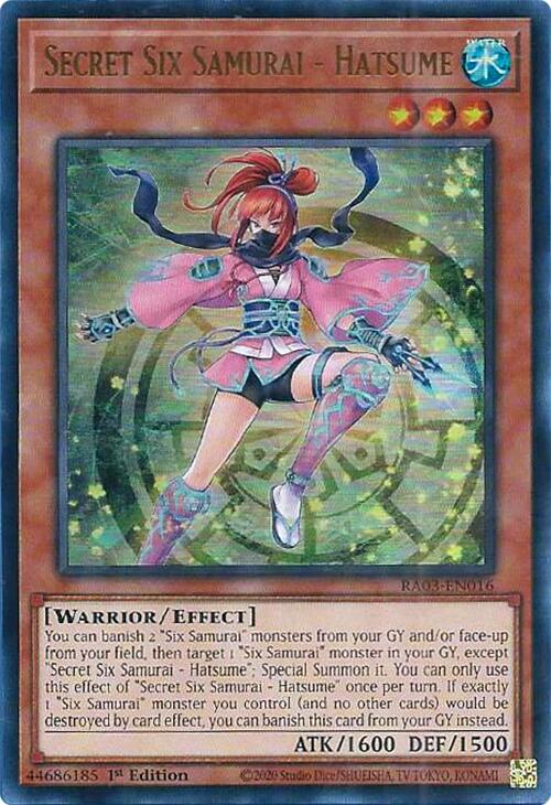 Secret Six Samurai - Hatsume (UR) [RA03-EN016] Ultra Rare | Pegasus Games WI