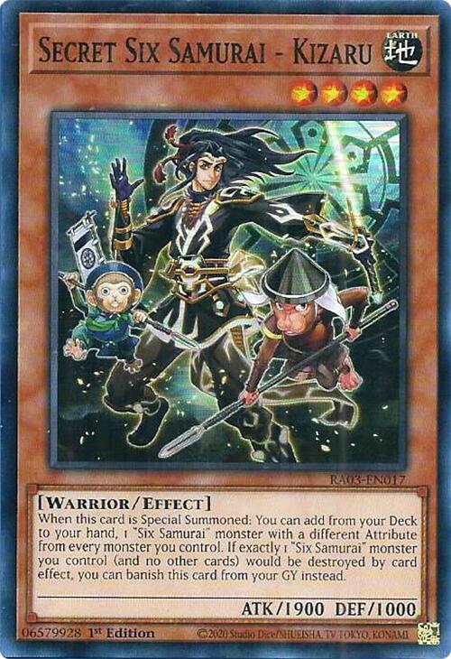 Secret Six Samurai - Kizaru [RA03-EN017] Super Rare | Pegasus Games WI