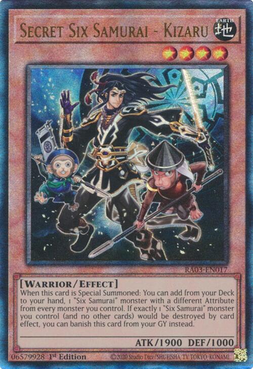 Secret Six Samurai - Kizaru (UTR) [RA03-EN017] Prismatic Ultimate Rare | Pegasus Games WI