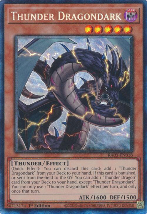 Thunder Dragondark (CR) [RA03-EN018] Prismatic Collector's Rare | Pegasus Games WI