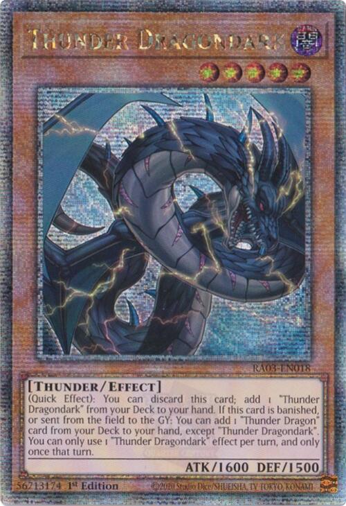 Thunder Dragondark (Quarter Century Secret Rare) [RA03-EN018] Quarter Century Secret Rare | Pegasus Games WI