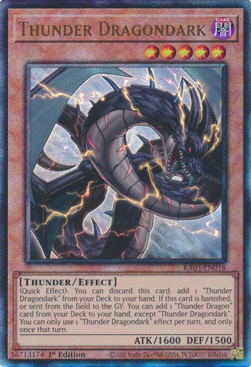 Thunder Dragondark (UTR) [RA03-EN018] Prismatic Ultimate Rare | Pegasus Games WI