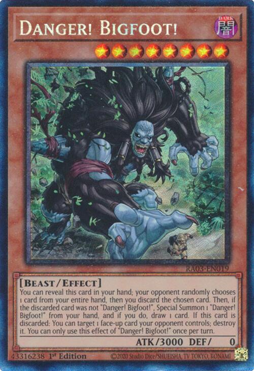 Danger! Bigfoot! (CR) [RA03-EN019] Prismatic Collector's Rare | Pegasus Games WI