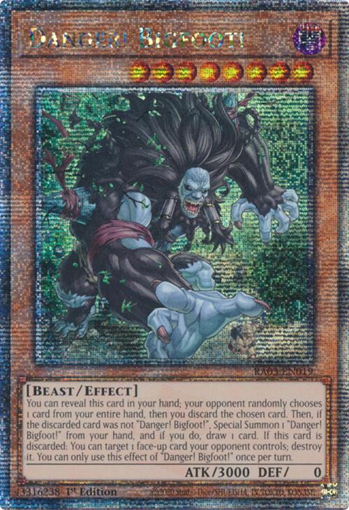 Danger! Bigfoot! (Quarter Century Secret Rare) [RA03-EN019] Quarter Century Secret Rare | Pegasus Games WI