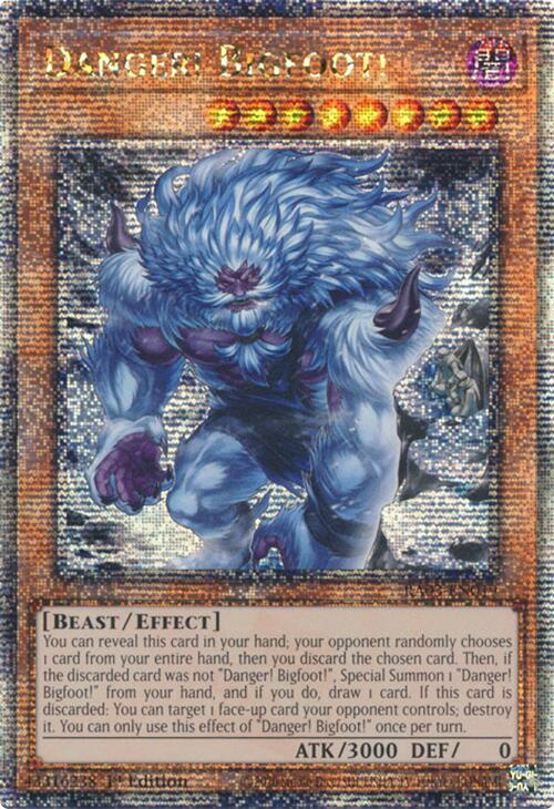 Danger! Bigfoot! (Alternate Art) (Quarter Century Secret Rare) [RA03-EN019] Quarter Century Secret Rare | Pegasus Games WI