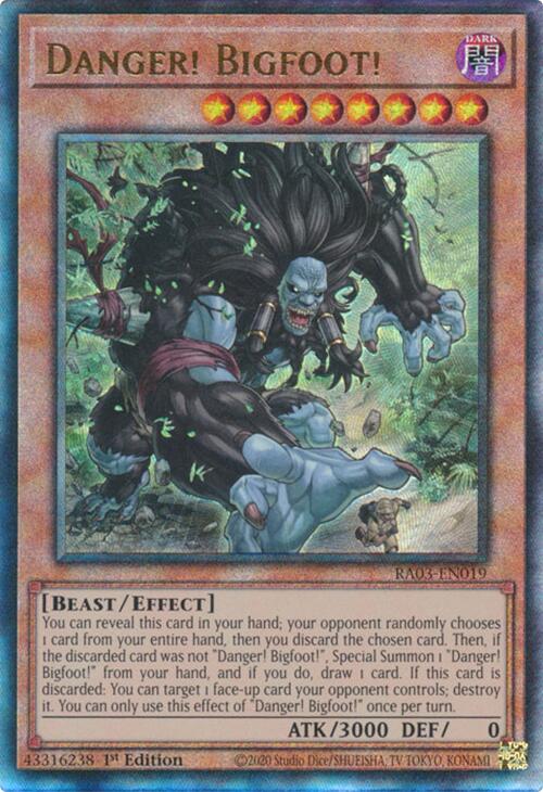 Danger! Bigfoot! (UTR) [RA03-EN019] Prismatic Ultimate Rare | Pegasus Games WI