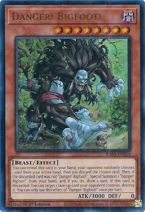 Danger! Bigfoot! (UR) [RA03-EN019] Ultra Rare | Pegasus Games WI