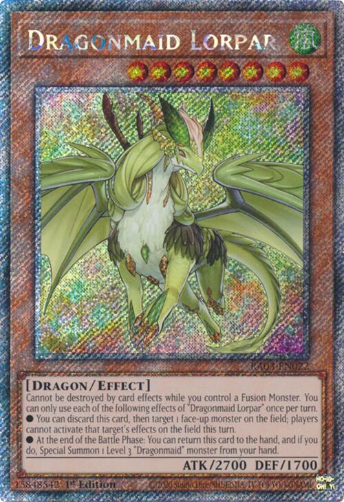Dragonmaid Lorpar (Platinum Secret Rare) [RA03-EN022] Platinum Secret Rare | Pegasus Games WI