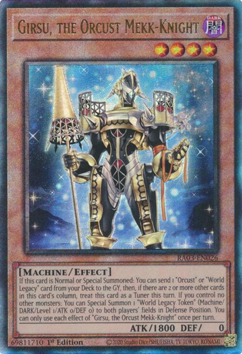 Girsu, the Orcust Mekk-Knight (UTR) [RA03-EN026] Prismatic Ultimate Rare | Pegasus Games WI