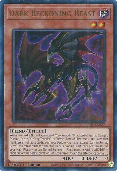 Dark Beckoning Beast (UR) [RA03-EN027] Ultra Rare | Pegasus Games WI