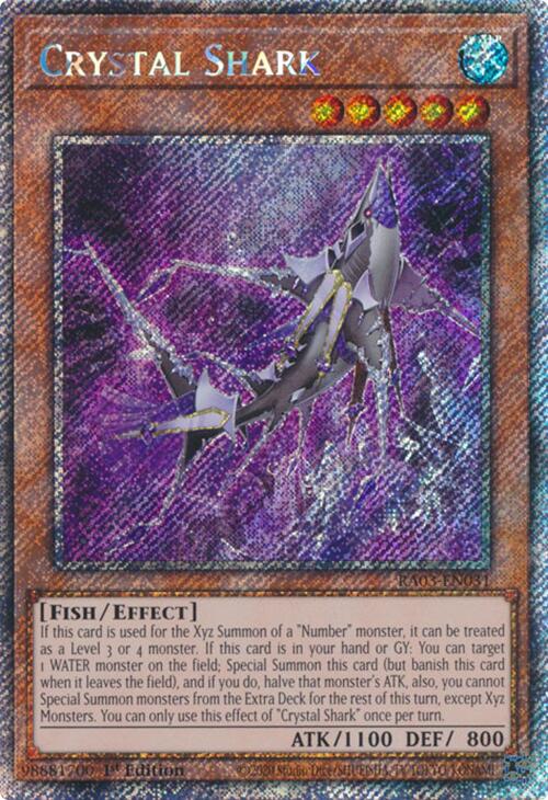 Crystal Shark (Platinum Secret Rare) [RA03-EN031] Platinum Secret Rare | Pegasus Games WI