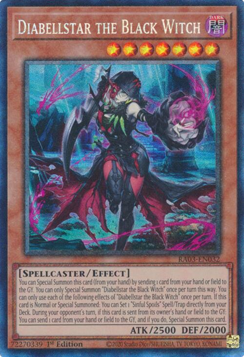 Diabellstar the Black Witch (CR) [RA03-EN032] Prismatic Collector's Rare | Pegasus Games WI