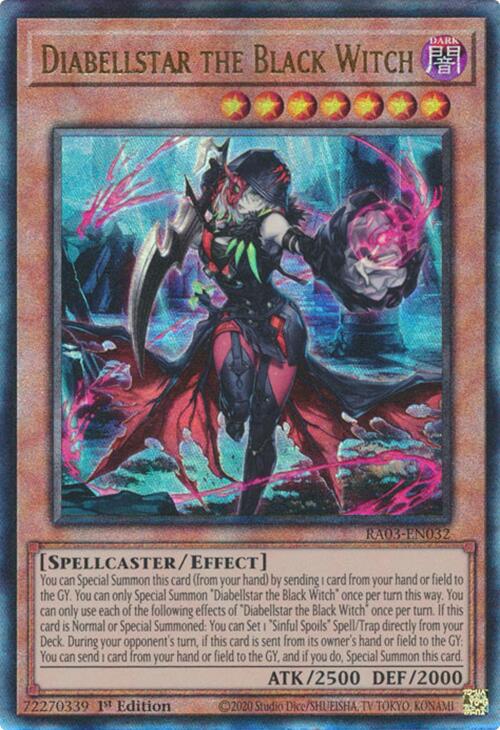 Diabellstar the Black Witch (UTR) [RA03-EN032] Prismatic Ultimate Rare | Pegasus Games WI