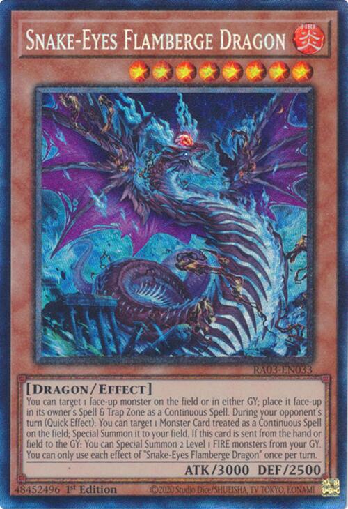 Snake-Eyes Flamberge Dragon (CR) [RA03-EN033] Prismatic Collector's Rare | Pegasus Games WI