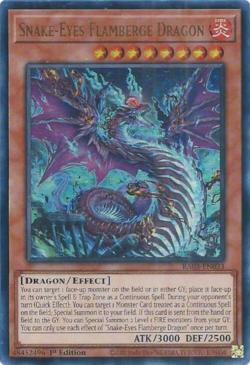 Snake-Eyes Flamberge Dragon (UR) [RA03-EN033] Ultra Rare | Pegasus Games WI