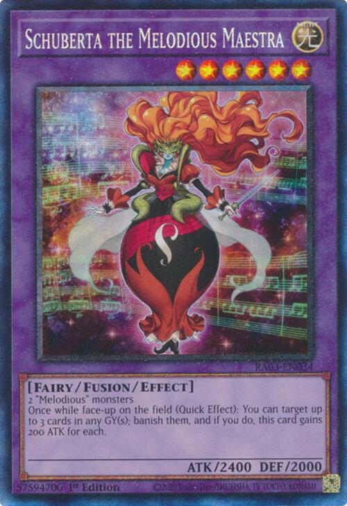 Schuberta the Melodious Maestra (CR) [RA03-EN034] Prismatic Collector's Rare | Pegasus Games WI