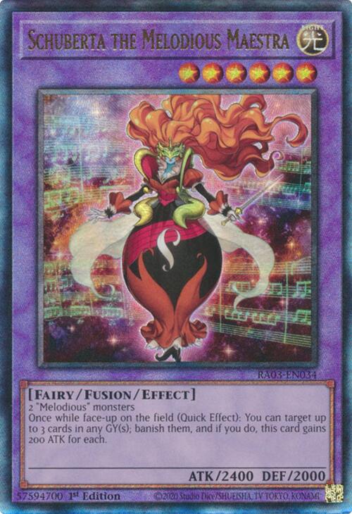 Schuberta the Melodious Maestra (UTR) [RA03-EN034] Prismatic Ultimate Rare | Pegasus Games WI