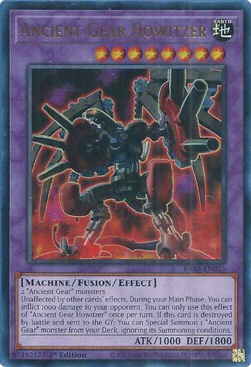 Ancient Gear Howitzer (UR) [RA03-EN035] Ultra Rare | Pegasus Games WI