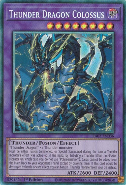 Thunder Dragon Colossus (CR) [RA03-EN036] Prismatic Collector's Rare | Pegasus Games WI