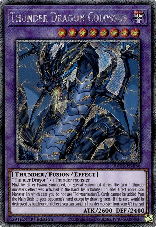 Thunder Dragon Colossus (Platinum Secret Rare) [RA03-EN036] Platinum Secret Rare | Pegasus Games WI