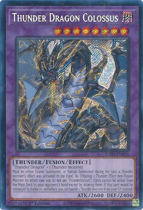 Thunder Dragon Colossus (Secret Rare) [RA03-EN036] Secret Rare | Pegasus Games WI